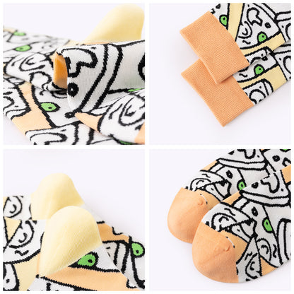 Dopamine Bakery Fun Cartoon Mid Calf Socks