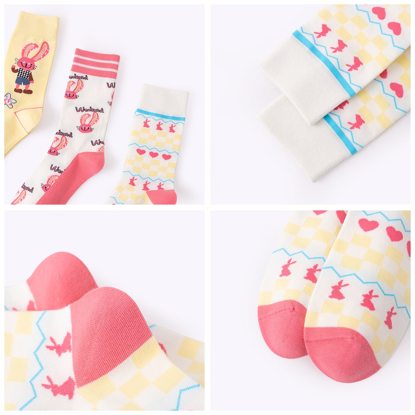 Cartoon Rabbit Dopamine Mid-Calf Socks