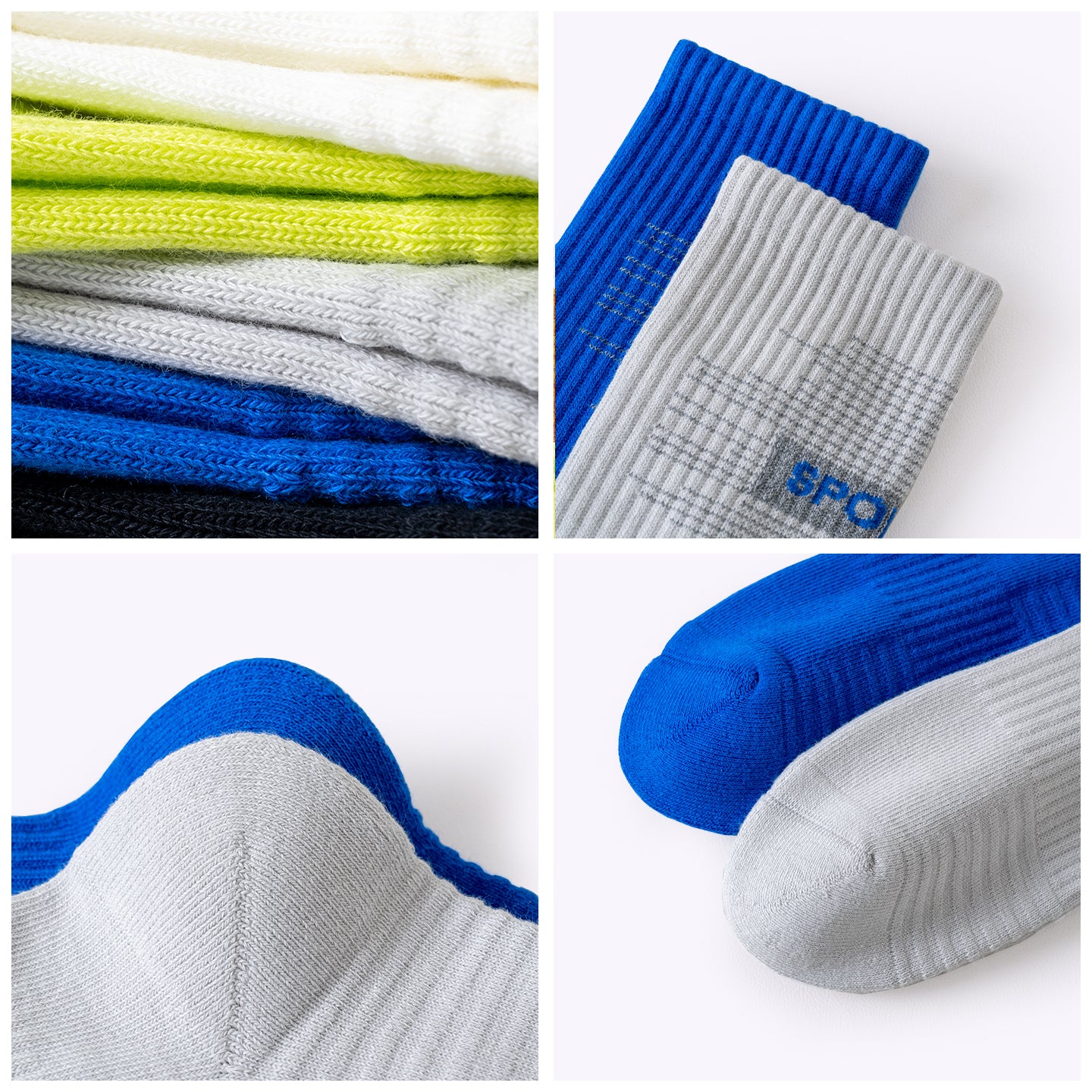 Line-patterned dopamine sport ankle socks