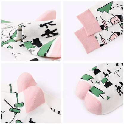 Step Into Art —Dopamine Mid-Calf Socks