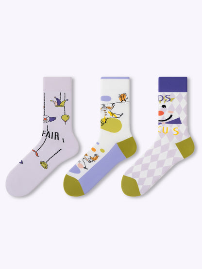 Circus Clown Dopamine Mid-Calf Socks
