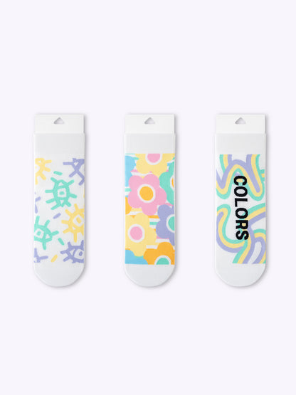 Macaron Floral Dopamine Knee-High Socks
