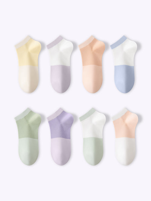 Dopamine Color-Block Ankle Socks