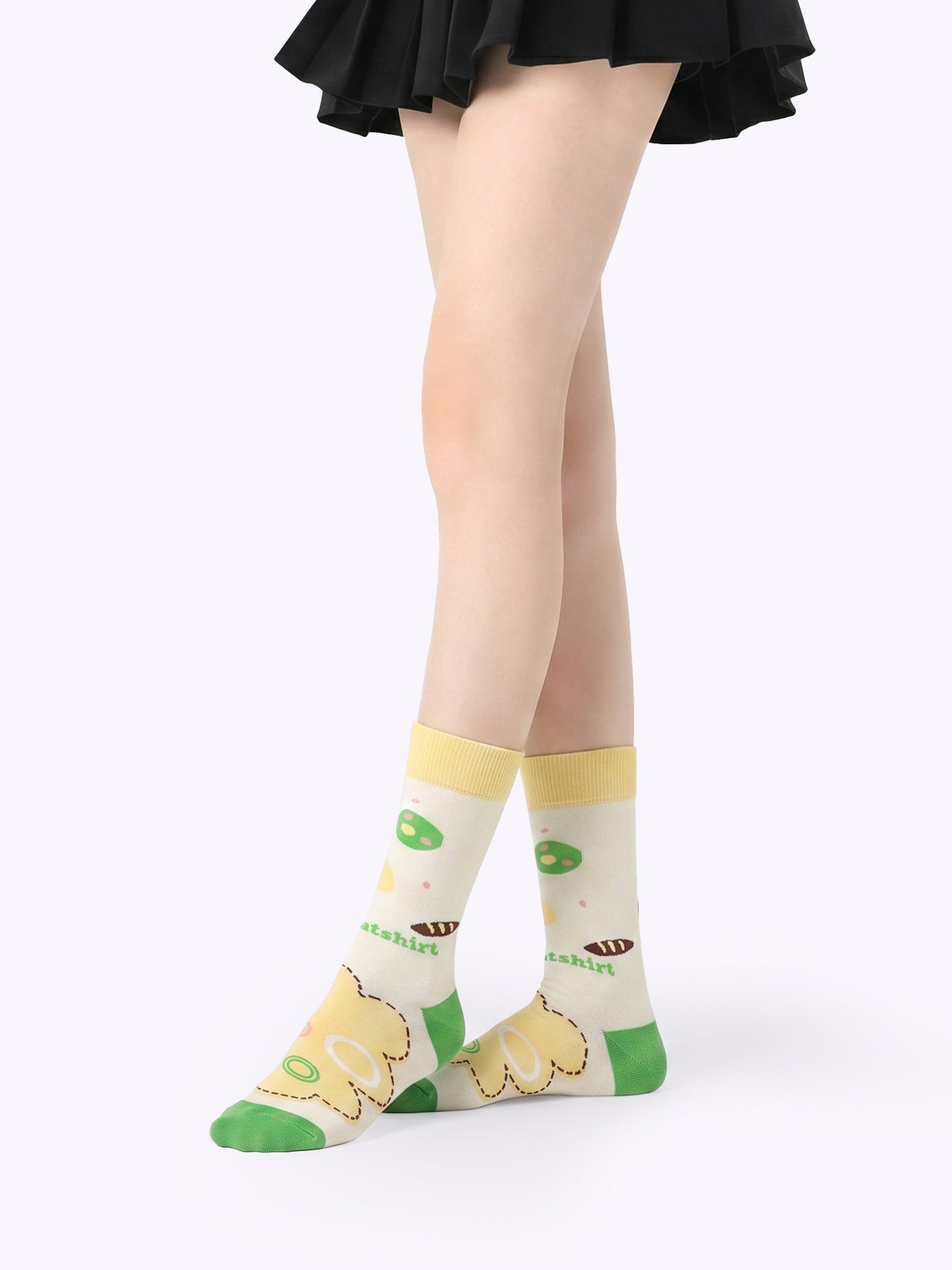 Dopamine Bakery Fun Cartoon Mid Calf Socks