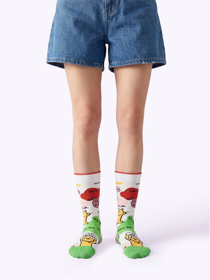 Playful Doodle Dopamine Mid-Calf Socks