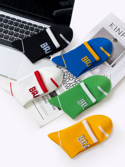 Letter-Dopamine Sports Knee-High Socks
