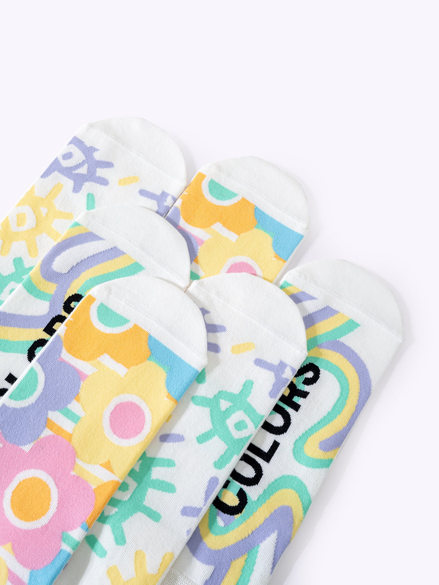 Macaron Floral Dopamine Knee-High Socks