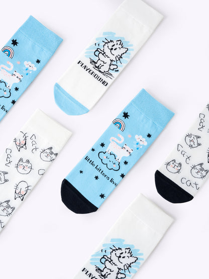 Balloon cute pet graffiti straight socks