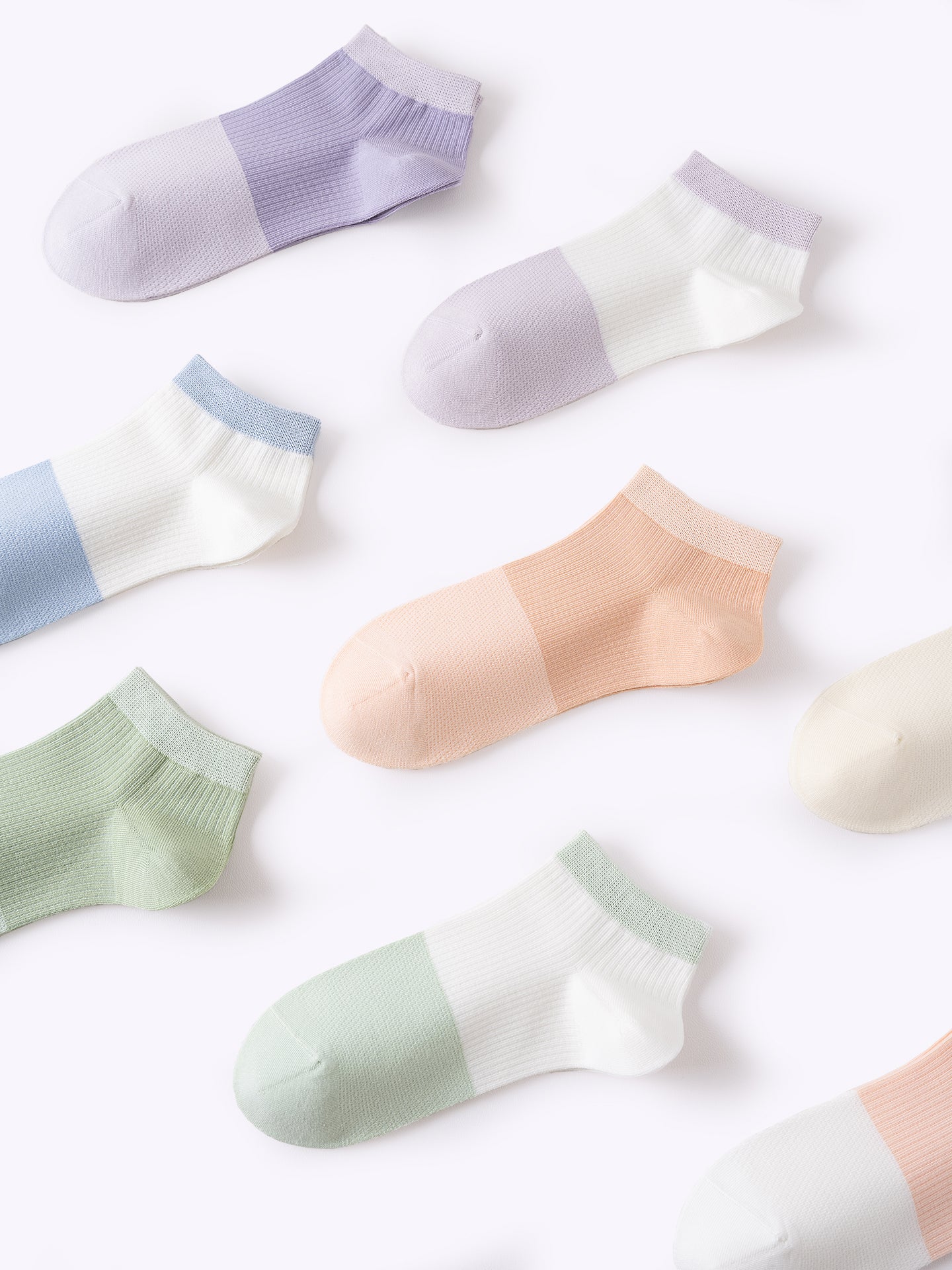 Dopamine Color-Block Ankle Socks
