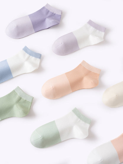 Dopamine Color-Block Ankle Socks