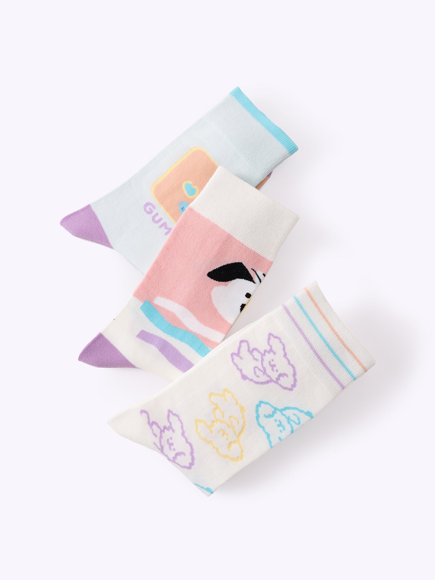 Soft and Cute Dog Dopamine Mid-Calf Socks