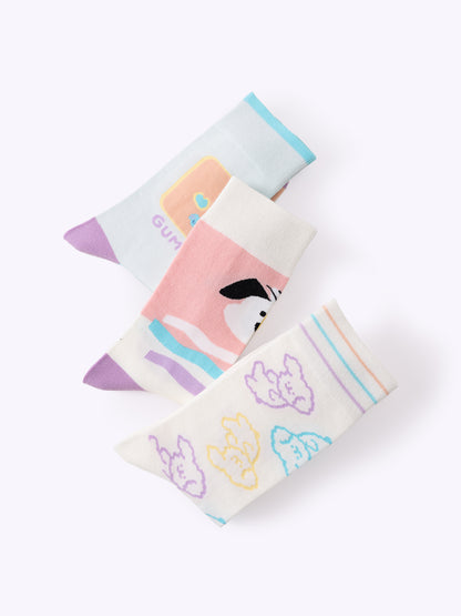 Soft and Cute Dog Dopamine Mid-Calf Socks