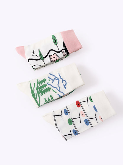 Step Into Art —Dopamine Mid-Calf Socks