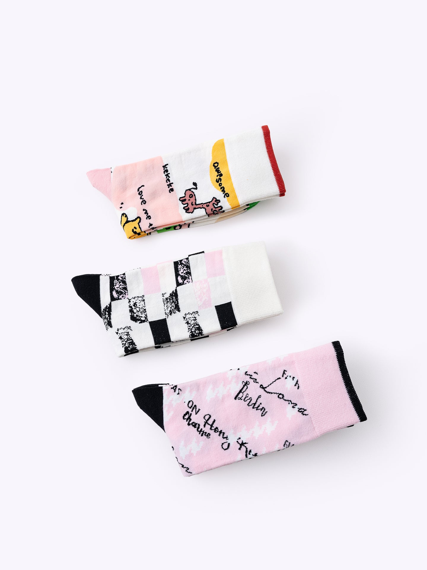 Playful Doodle Dopamine Mid-Calf Socks