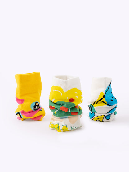 Cartoon Doodle Dopamine Mid-Calf Socks
