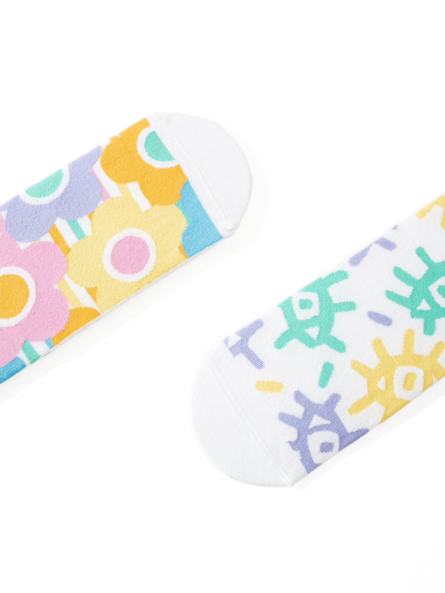 Macaron Floral Dopamine Knee-High Socks