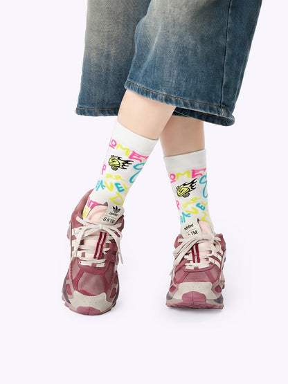 Dopamine Graffiti Skate  Socks