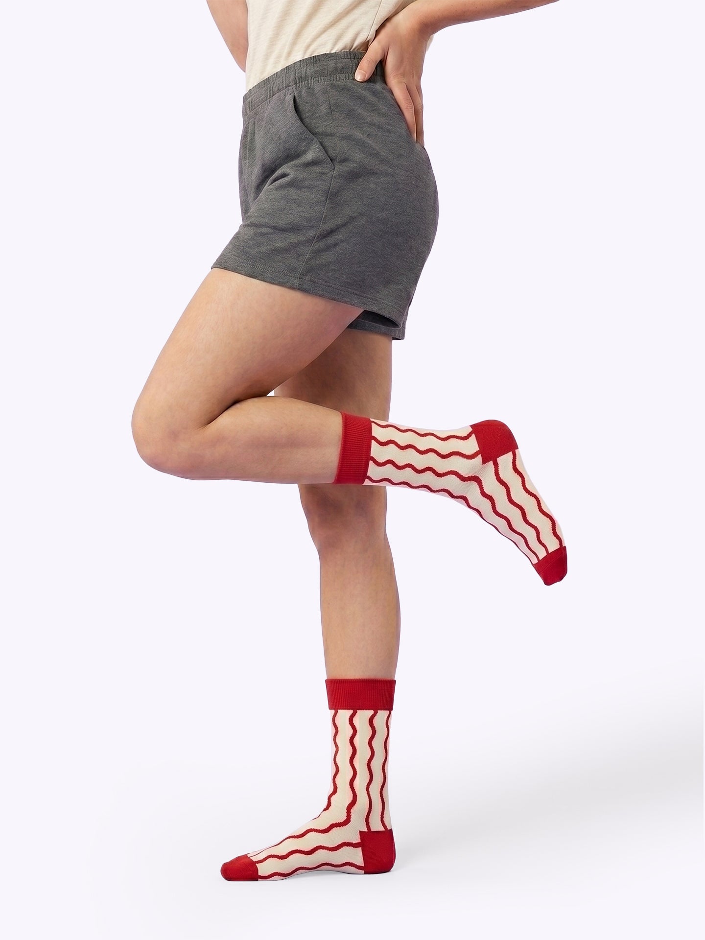 Retro Floral Dopamine Mid-Calf Socks