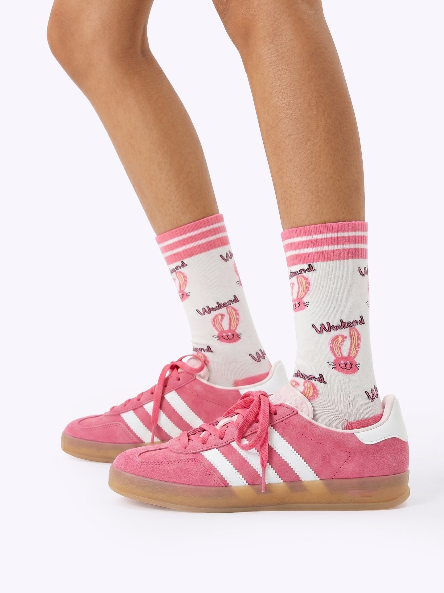 Cartoon Rabbit Dopamine Mid-Calf Socks