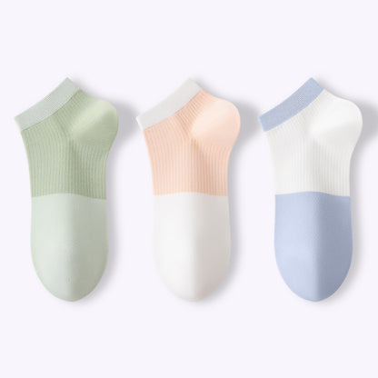 Dopamine Color-Block Ankle Socks