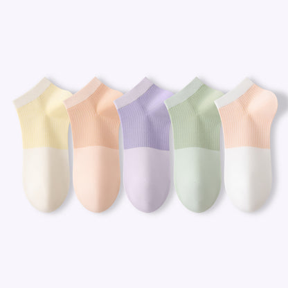 Dopamine Color-Block Ankle Socks